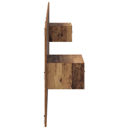 Kopfteil mit Schrank mit Schubladen 3 pcs Altholz Holzwerkstoff