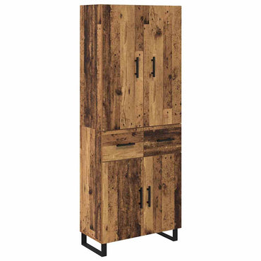 vidaXL Highboard mit Schubladen 2 pcs Altholz 69,5 x 34 x 180 cm