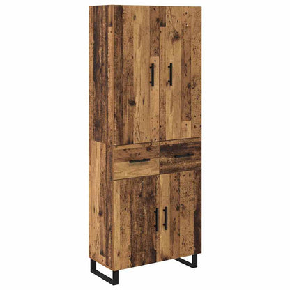 vidaXL Highboard mit Schubladen 2 pcs Altholz 69,5 x 34 x 180 cm