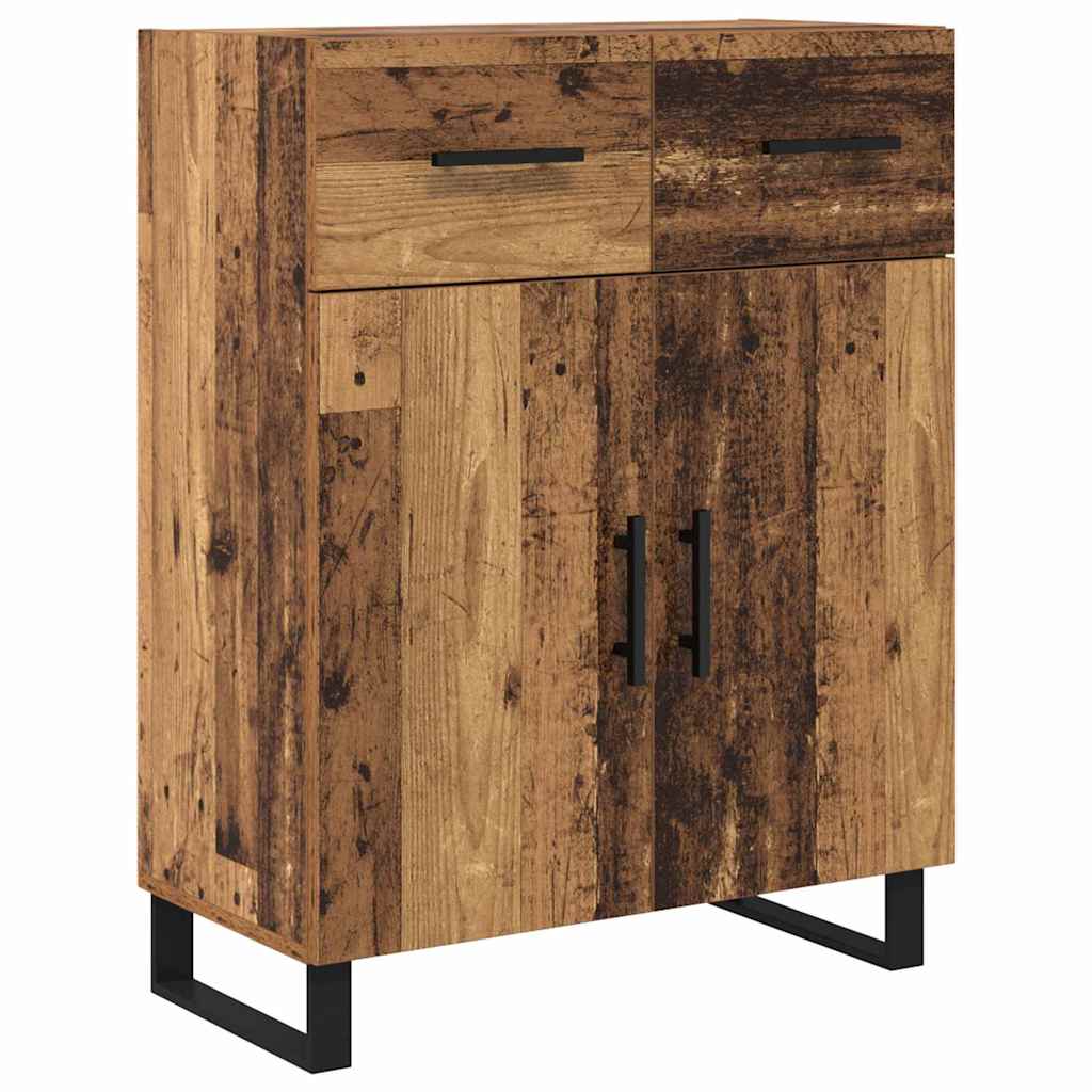 vidaXL Highboard mit Schubladen 2 pcs Altholz 69,5 x 34 x 180 cm