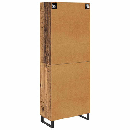 vidaXL Highboard mit Schubladen 2 pcs Altholz 69,5 x 34 x 180 cm