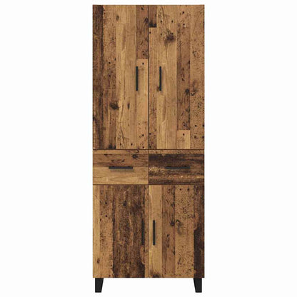 vidaXL Highboard mit Schubladen 2 pcs Altholz 69,5 x 34 x 180 cm