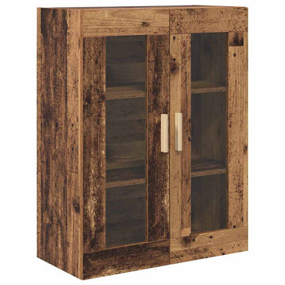 vidaXL Highboard Altholz 69,5 x 34 x 180 cm Engineered Wood und Glas