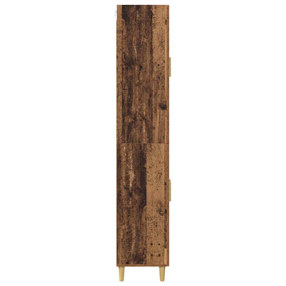 vidaXL Highboard Altholz 69,5 x 34 x 180 cm Engineered Wood und Glas