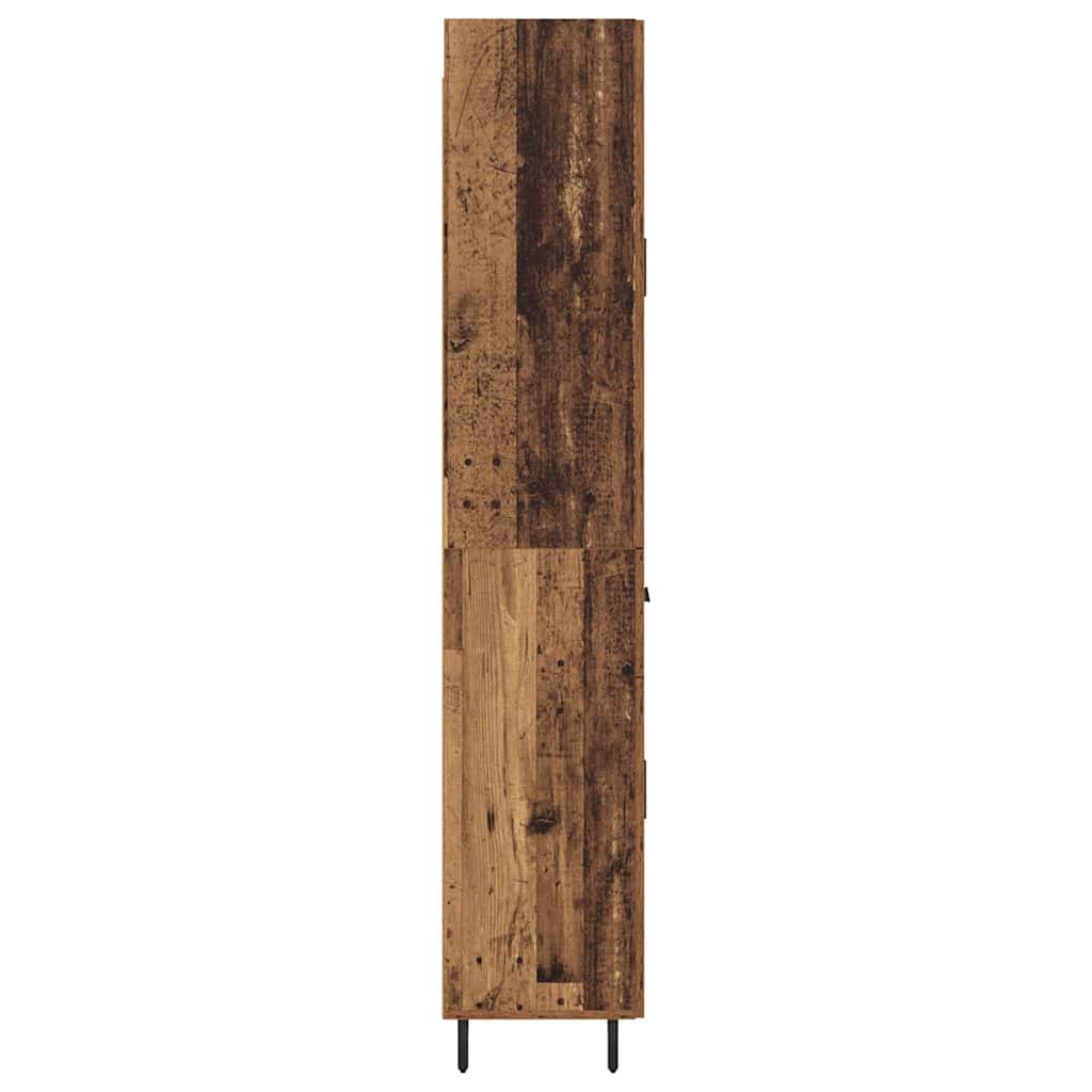 vidaXL Highboard mit Schubladen 2 pcs Altholz Engineered Wood und Glas