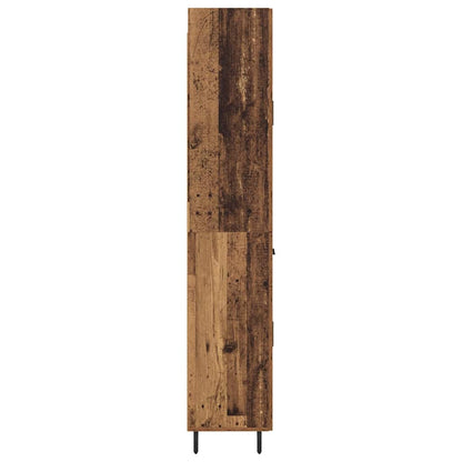 vidaXL Highboard mit Schubladen 2 pcs Altholz Engineered Wood und Glas