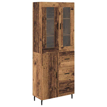 vidaXL Buffet haut avec tiroirs 2 pcs Bois de récupération Bois d'ingénierie