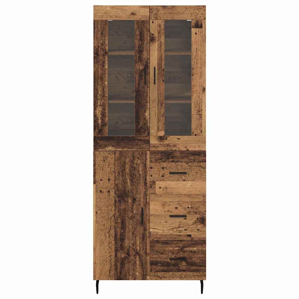 Highboard mit Schubladen 2 pcs Altholz Holzwerkstoff