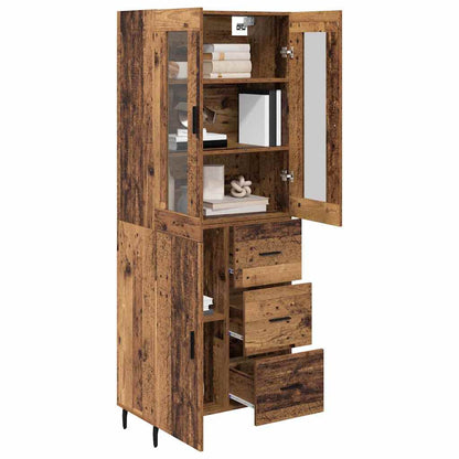 Highboard mit Schubladen 2 pcs Altholz Holzwerkstoff