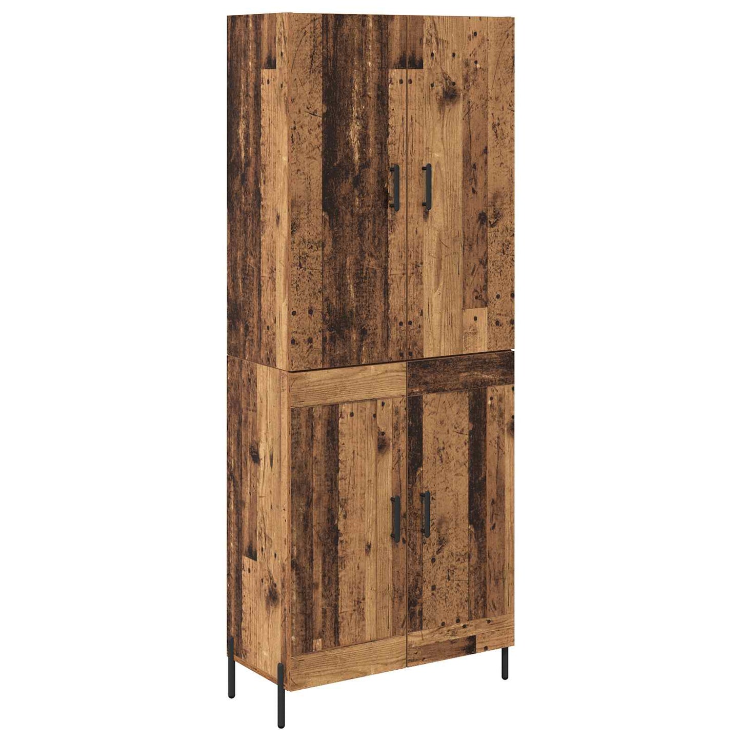vidaXL Highboard Wandmontiert Altholz 69,5 x 34 x 180 cm Holzwerkstoff