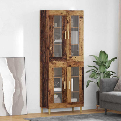 vidaXL Highboard Altholz 69,5 x 34 x 180 cm Holzwerkstoff