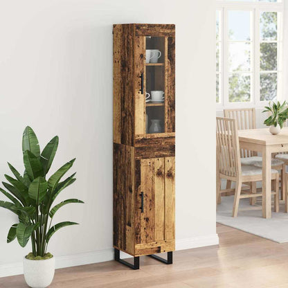 vidaXL Highboard Altholz 34,5 x 34 x 180 cm Holzwerkstoff