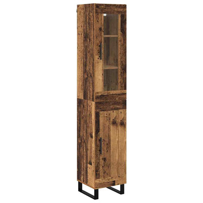 vidaXL Highboard Altholz 34,5 x 34 x 180 cm Holzwerkstoff