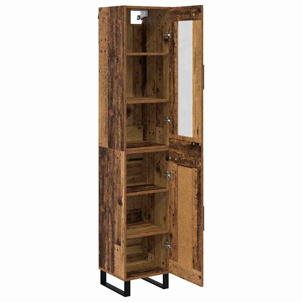 vidaXL Highboard Altholz 34,5 x 34 x 180 cm Holzwerkstoff