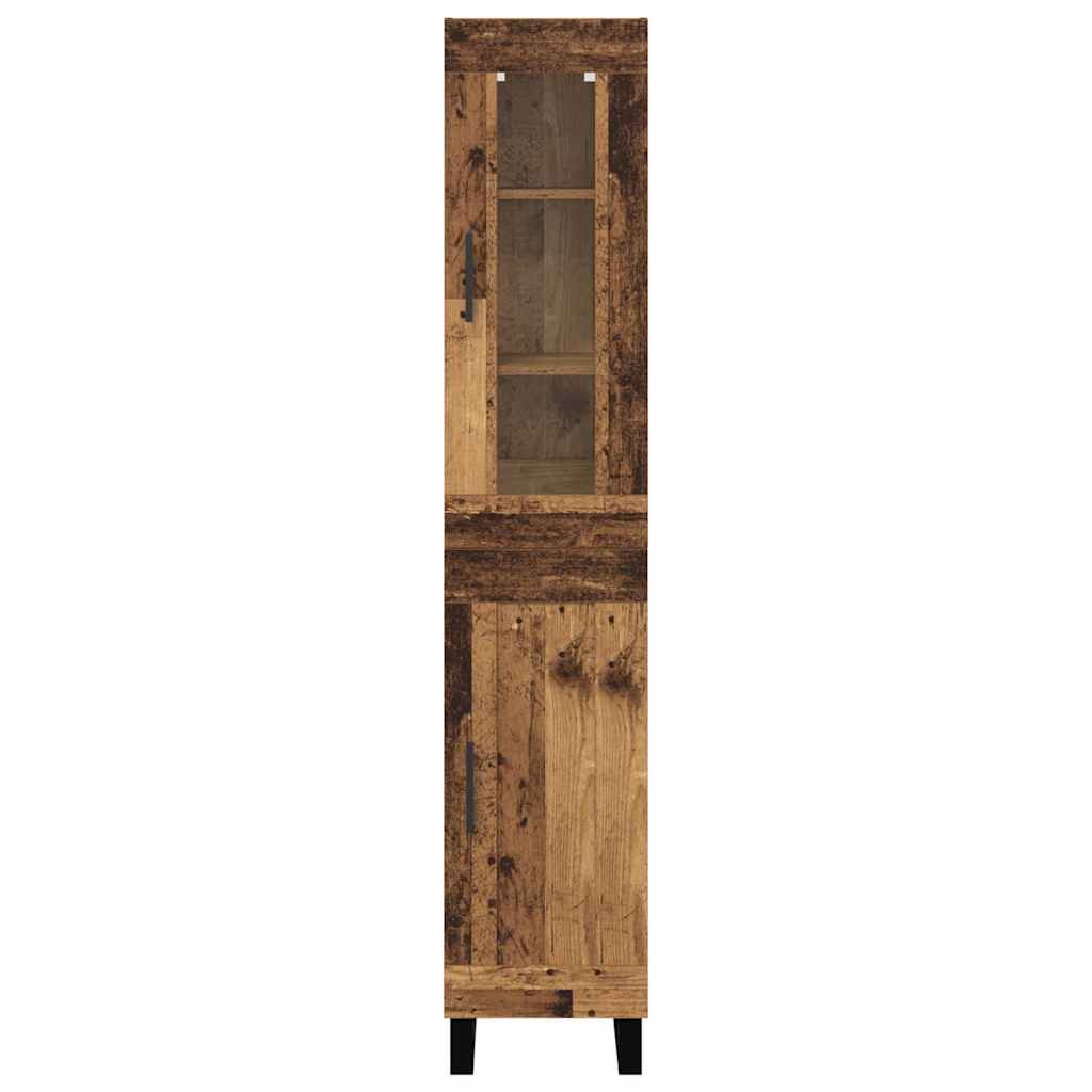 vidaXL Highboard Altholz 34,5 x 34 x 180 cm Holzwerkstoff