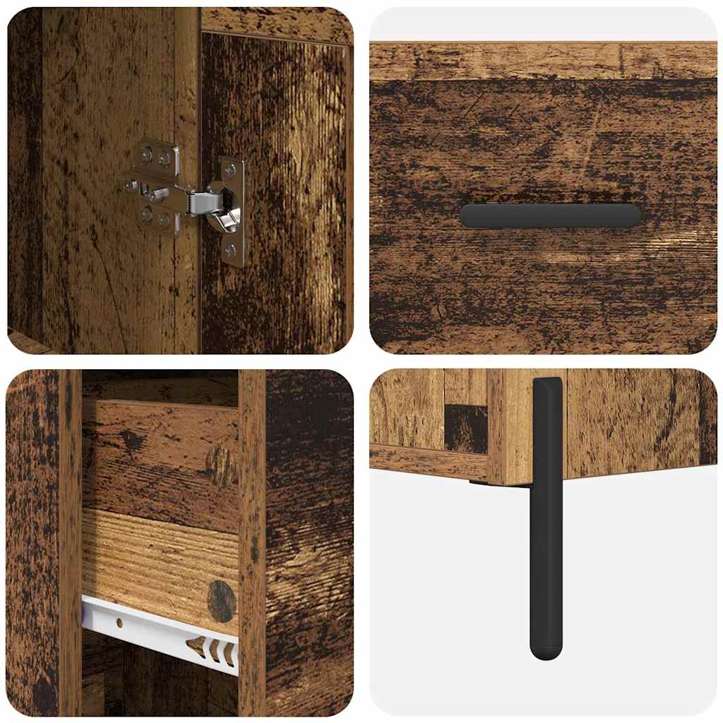 vidaXL Highboard Altholz 34,5 x 34 x 180 cm Holzwerkstoff