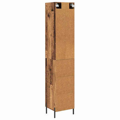 vidaXL Highboard Altholz 34,5 x 34 x 180 cm Holzwerkstoff