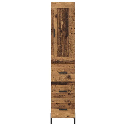 vidaXL Highboard Altholz 34,5 x 34 x 180 cm Holzwerkstoff
