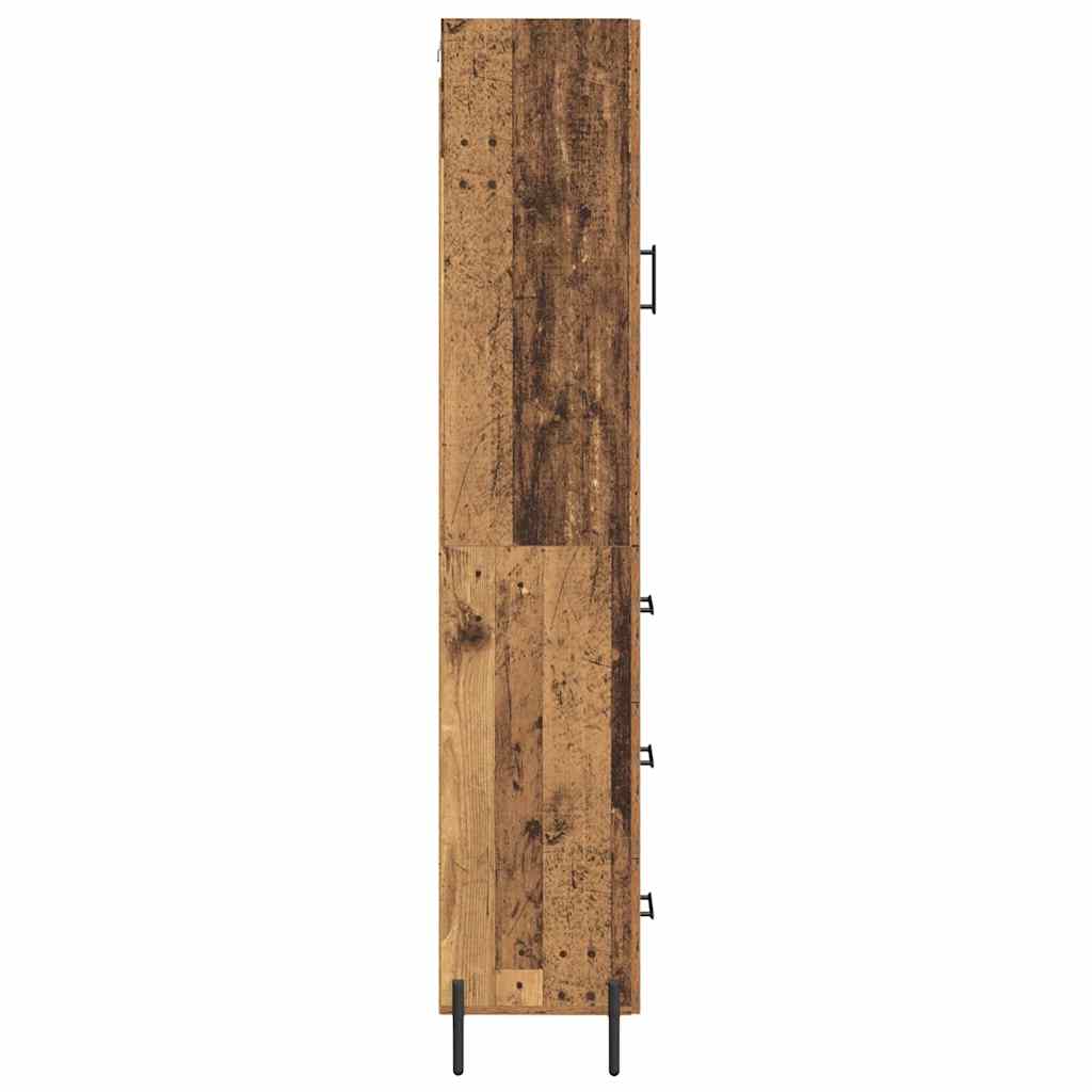 vidaXL Highboard Altholz 34,5 x 34 x 180 cm Holzwerkstoff