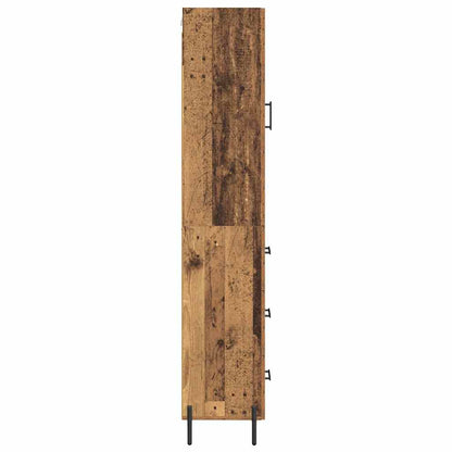 vidaXL Highboard Altholz 34,5 x 34 x 180 cm Holzwerkstoff
