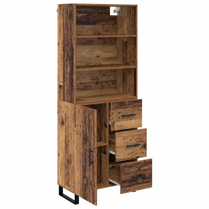 vidaXL Highboard Altholz 69,5 x 34 x 180 cm Holzwerkstoff
