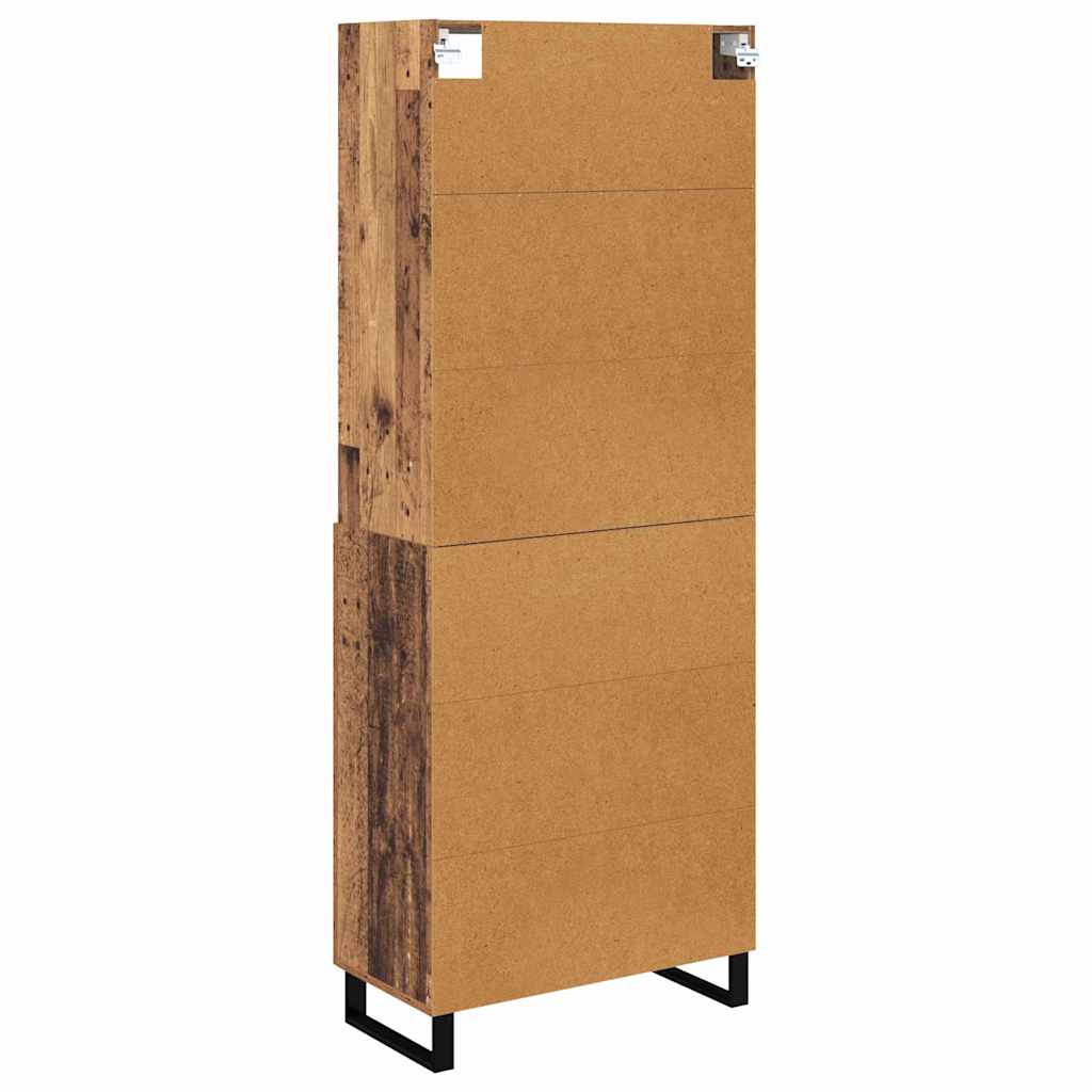 vidaXL Highboard Altholz 69,5 x 34 x 180 cm Holzwerkstoff