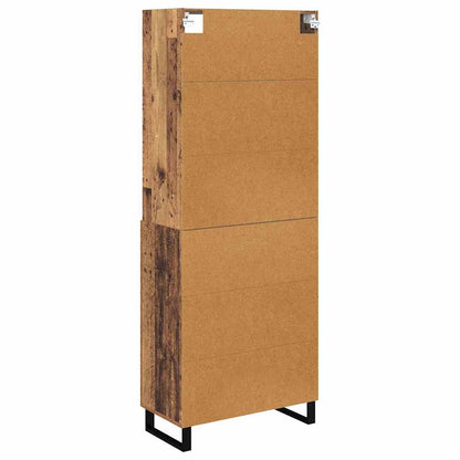 vidaXL Highboard Altholz 69,5 x 34 x 180 cm Holzwerkstoff