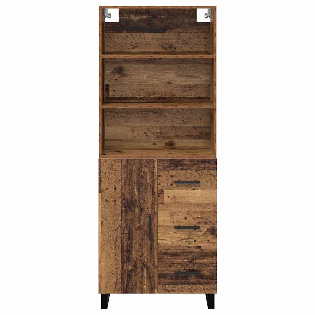 vidaXL Highboard Altholz 69,5 x 34 x 180 cm Holzwerkstoff