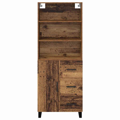vidaXL Highboard Altholz 69,5 x 34 x 180 cm Holzwerkstoff