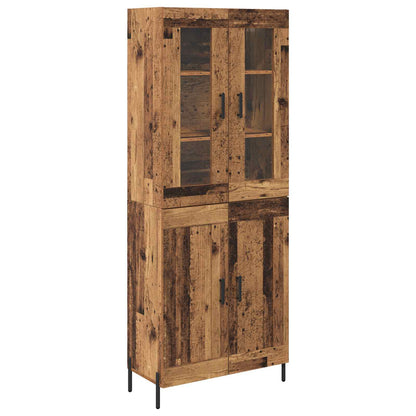 vidaXL Highboard Wandmontiert Altholz 69,5 x 34 x 180 cm Holzwerkstoff