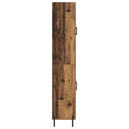 vidaXL Highboard Wandmontiert Altholz 69,5 x 34 x 180 cm Holzwerkstoff