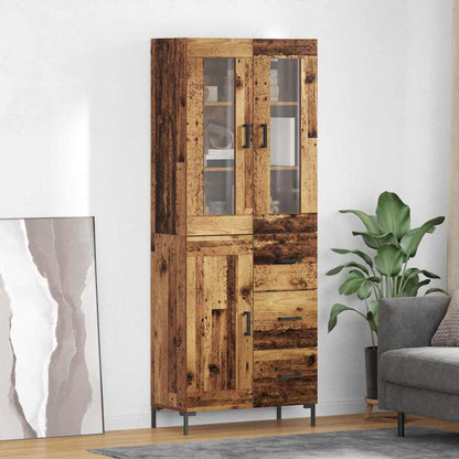 vidaXL Buffet haut avec tiroirs 2 pcs Bois de récupération Bois d'ingénierie