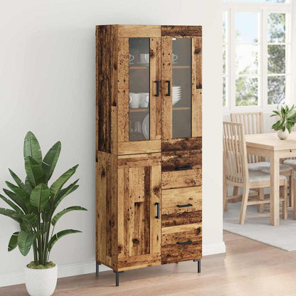 vidaXL Buffet haut avec tiroirs 2 pcs Bois de récupération Bois d'ingénierie