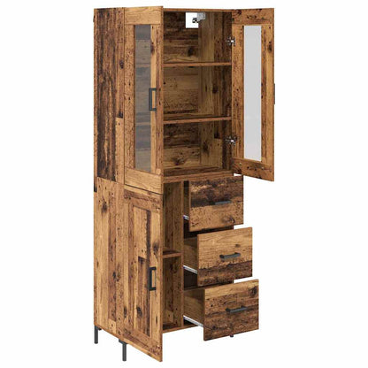 vidaXL Buffet haut avec tiroirs 2 pcs Bois de récupération Bois d'ingénierie