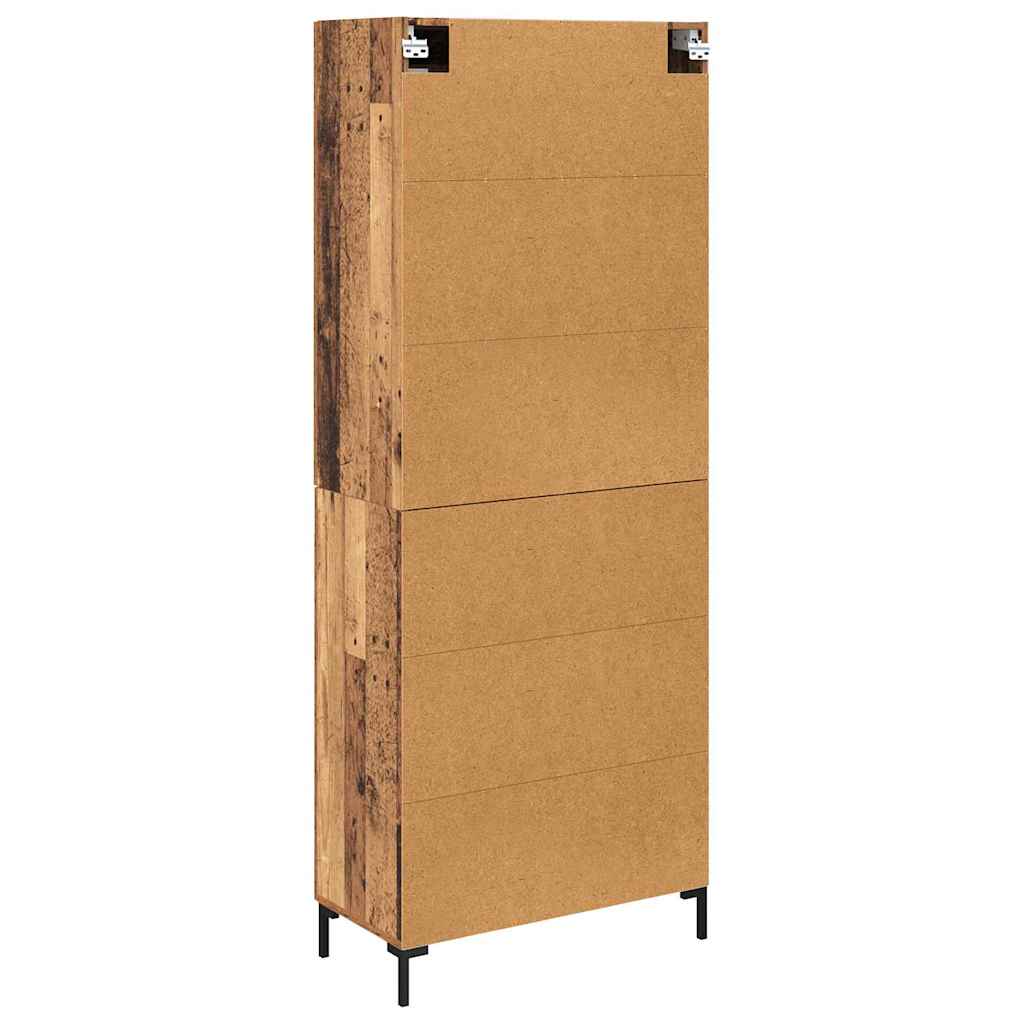 vidaXL Buffet haut avec tiroirs 2 pcs Bois de récupération Bois d'ingénierie