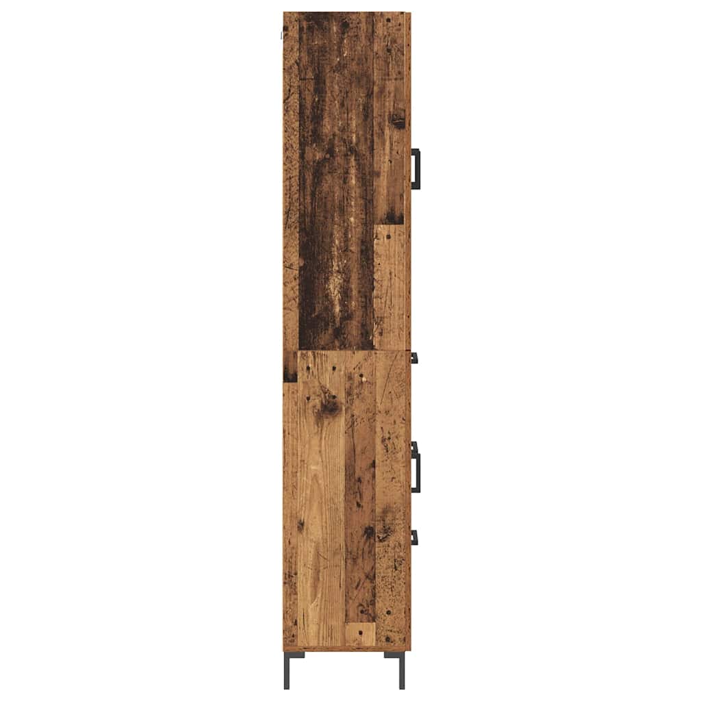 vidaXL Buffet haut avec tiroirs 2 pcs Bois de récupération Bois d'ingénierie
