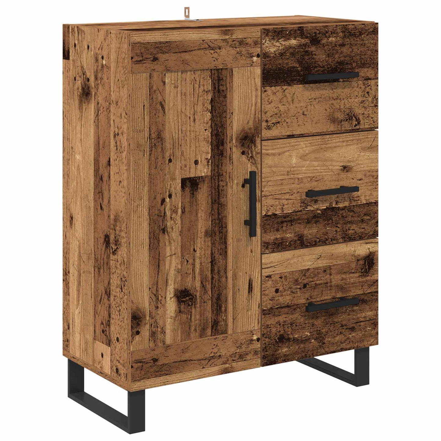 Highboard mit Schubladen 2 pcs Altholz Holzwerkstoff
