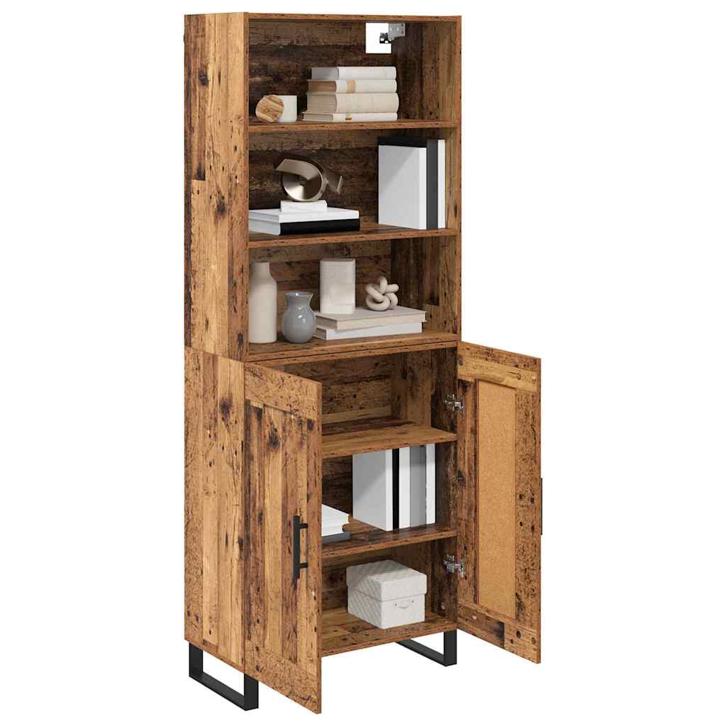 vidaXL Highboard Altholz 69,5 x 34 x 180 cm Holzwerkstoff