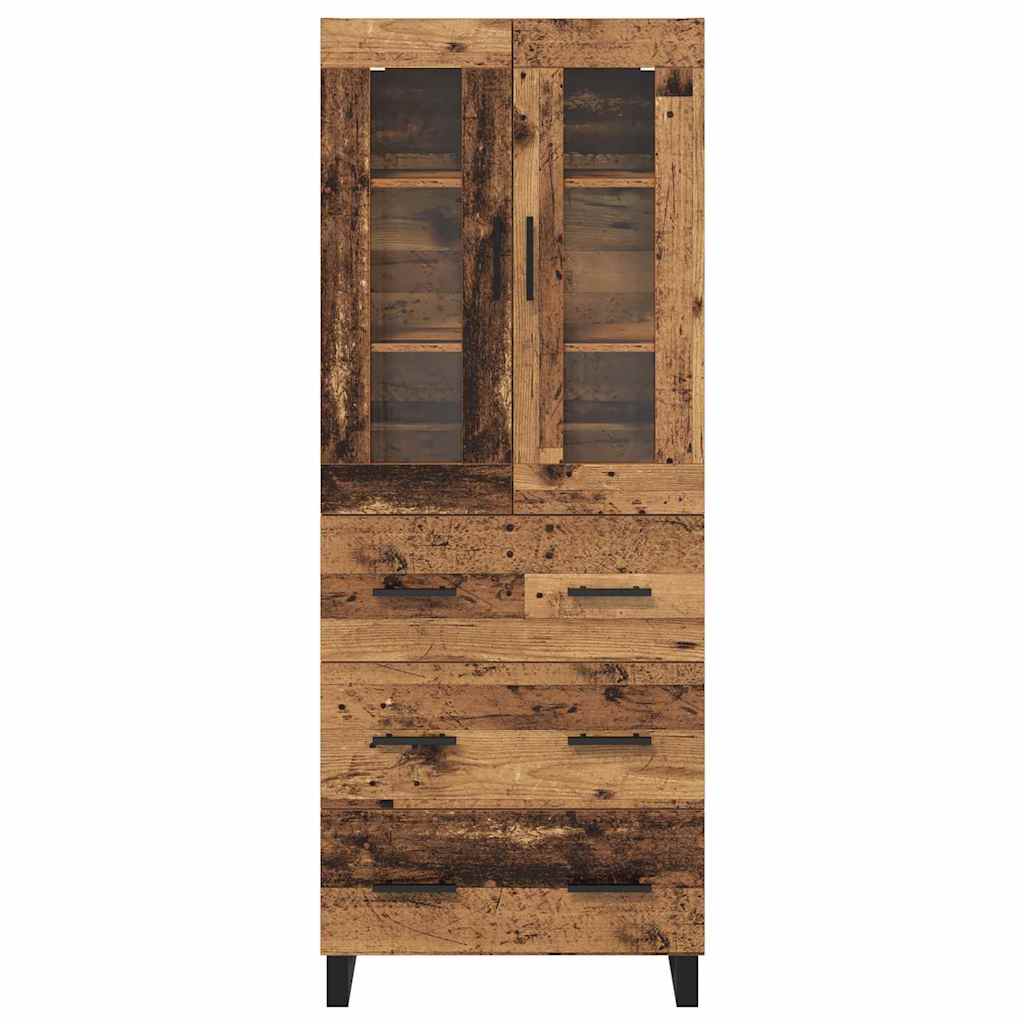 Highboard mit Schubladen 2 pcs Altholz Holzwerkstoff