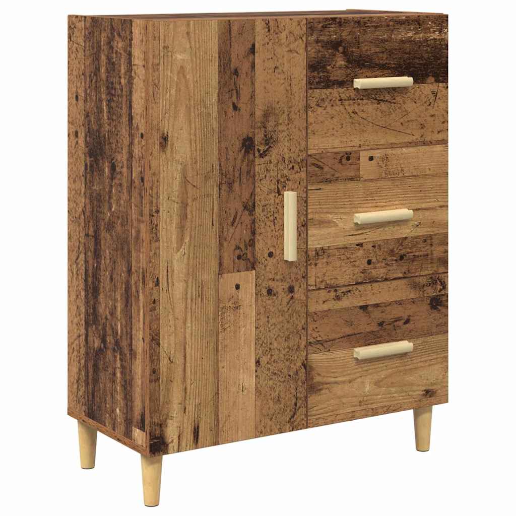 Highboard Altholz 69,5 x 34 x 180 cm Holzwerkstoff