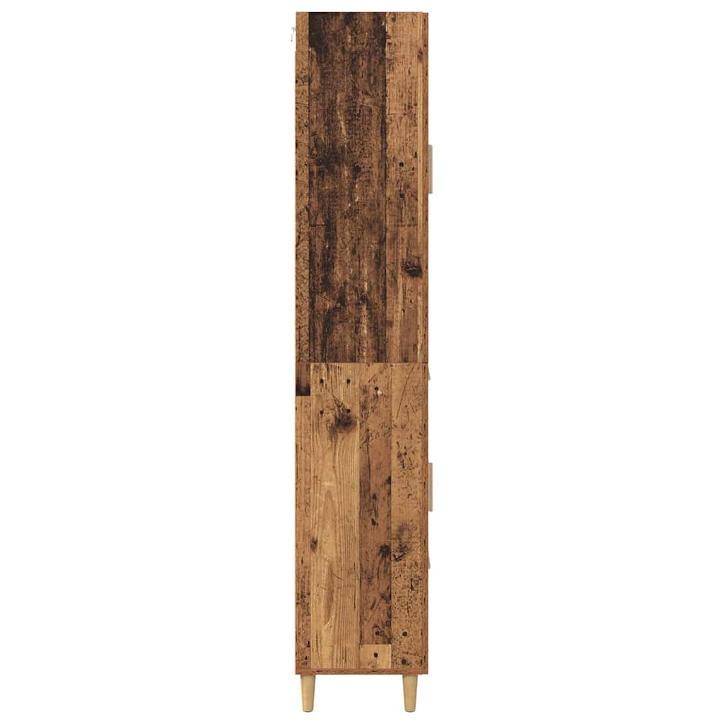Highboard Altholz 69,5 x 34 x 180 cm Holzwerkstoff