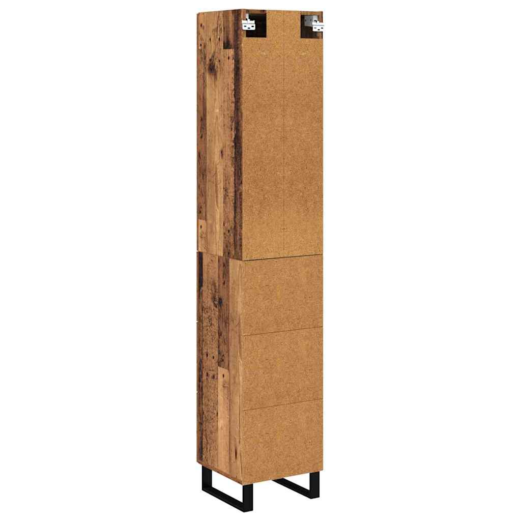 vidaXL Highboard Altholz 34,5 x 34 x 180 cm Holzwerkstoff