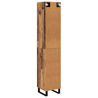 vidaXL Highboard Altholz 34,5 x 34 x 180 cm Holzwerkstoff