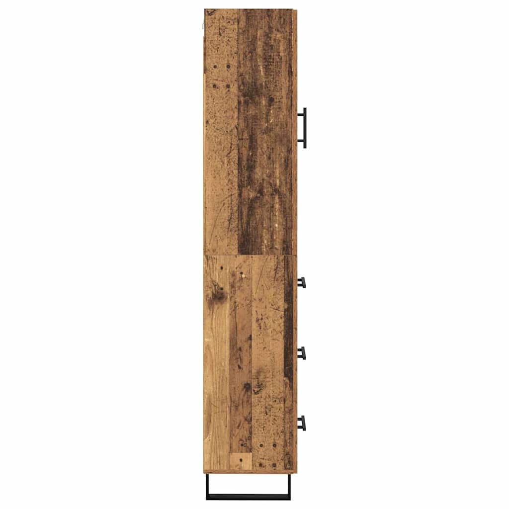 vidaXL Highboard Altholz 34,5 x 34 x 180 cm Holzwerkstoff