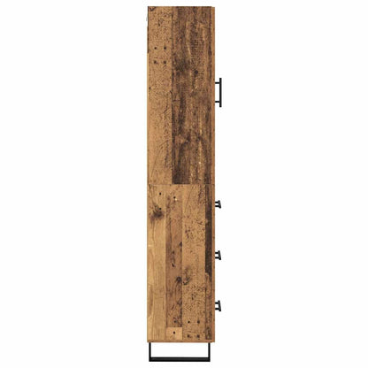 vidaXL Highboard Altholz 34,5 x 34 x 180 cm Holzwerkstoff
