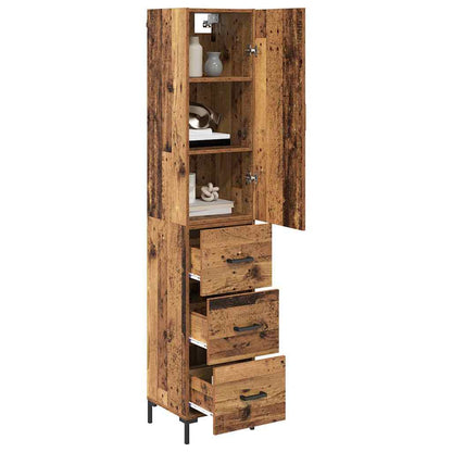 vidaXL Highboard Altholz 69,5 x 34 x 180 cm Holzwerkstoff