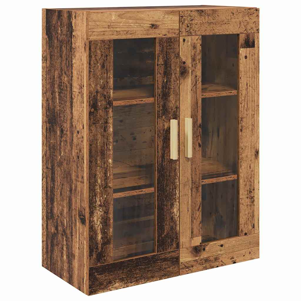 vidaXL Highboard Altholz 69,5 x 34 x 180 cm Engineered Wood und Glas