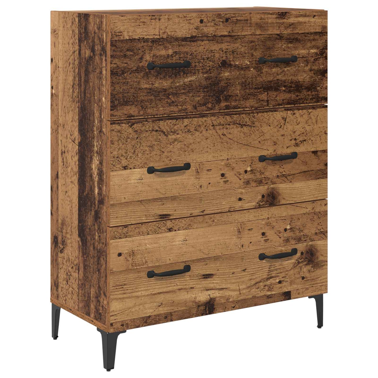 vidaXL Highboard Wandmontiert Altholz 69,5 x 34 x 180 cm Holzwerkstoff