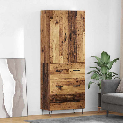 vidaXL Buffet haut avec tiroirs 2 pcs Bois de récupération Bois d'ingénierie