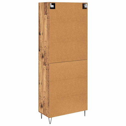 vidaXL Buffet haut avec tiroirs 2 pcs Bois de récupération Bois d'ingénierie